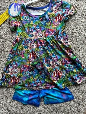 Sugar Swan NWT Stitch Circus Bamboo Peplum w/shorts!!!